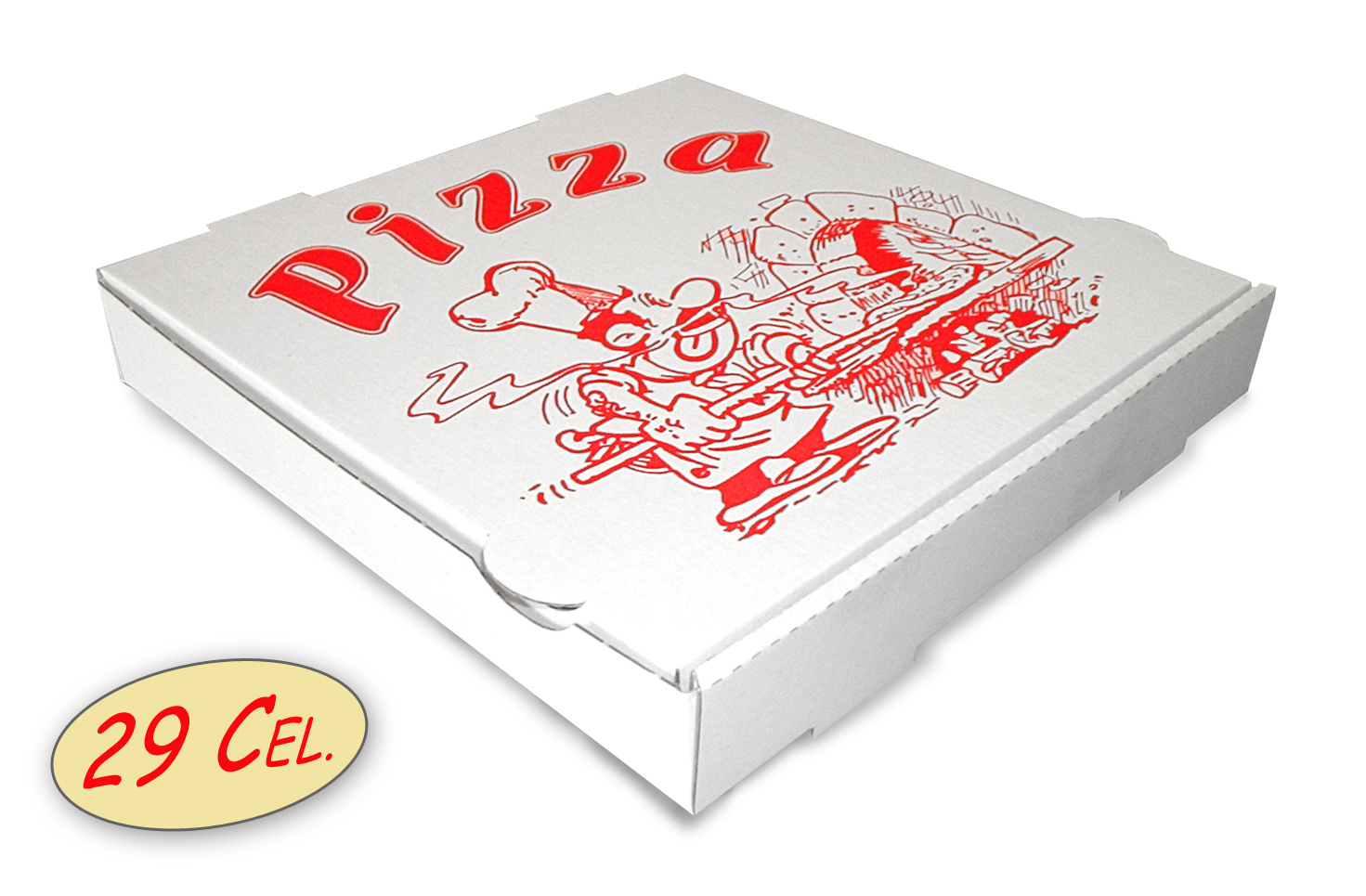 CARTONS PIZZA CELLULOSE 29X29X4.5