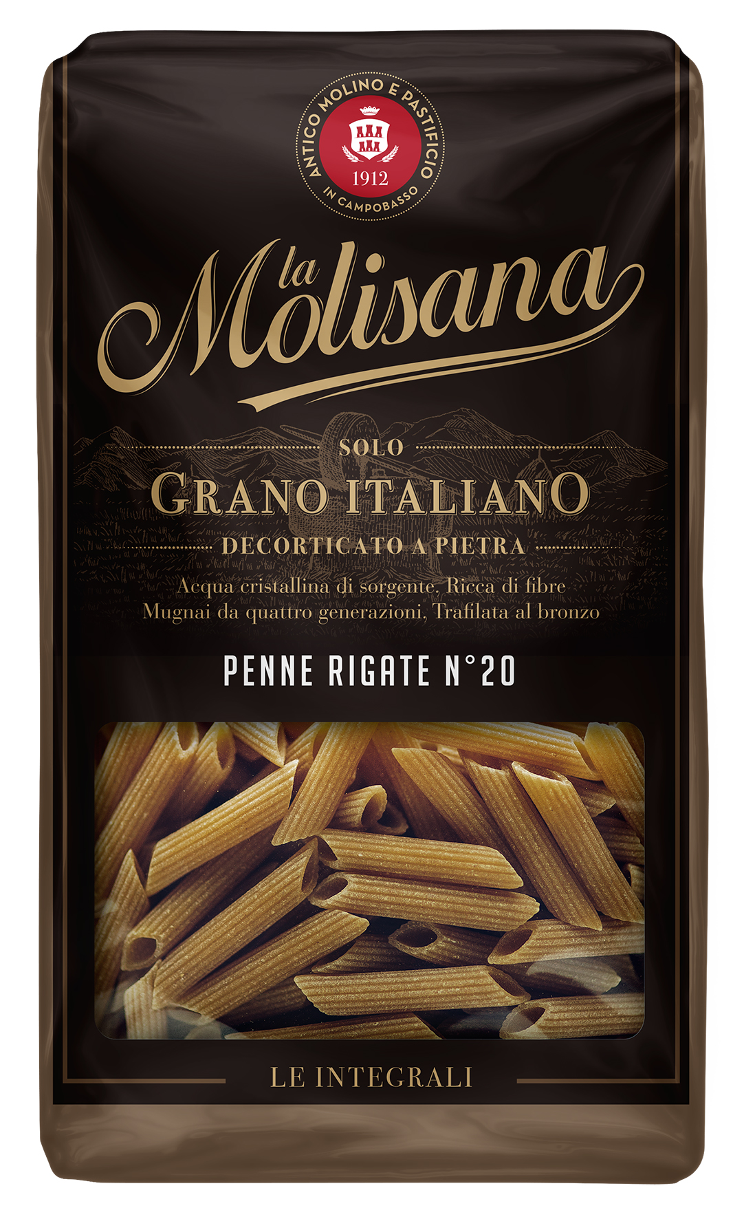 PENNE RIGATE INTEGRALE N°20 500G