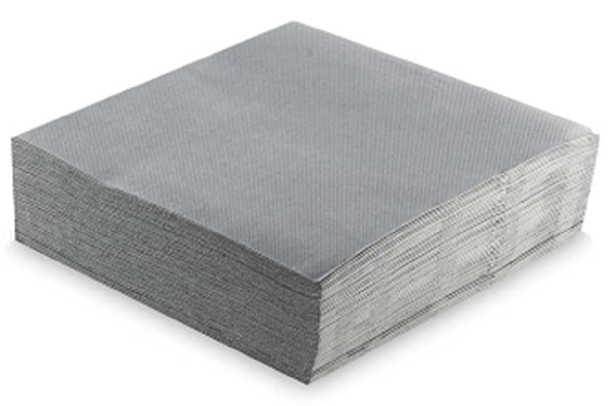 SERVIETTES GRIS CLAIR 2 PLIS 40X40 - 50PC