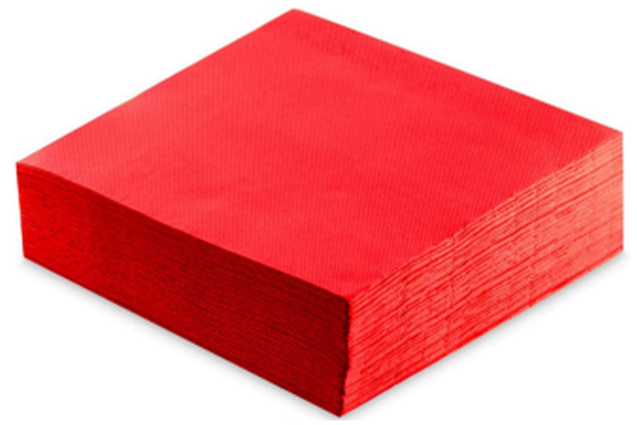 SERVIETTES ROUGE 2 PLIS 40X40 - 50PC