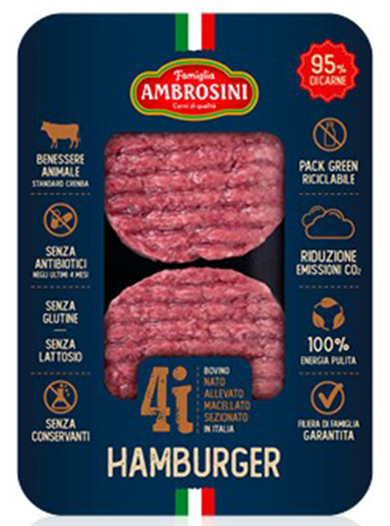 HAMBURGER BOVINO ADULTO 4I 2 X 100gr