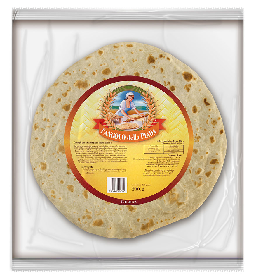PIADA PIU ALTA FRESCA 600G (5X10PZ)