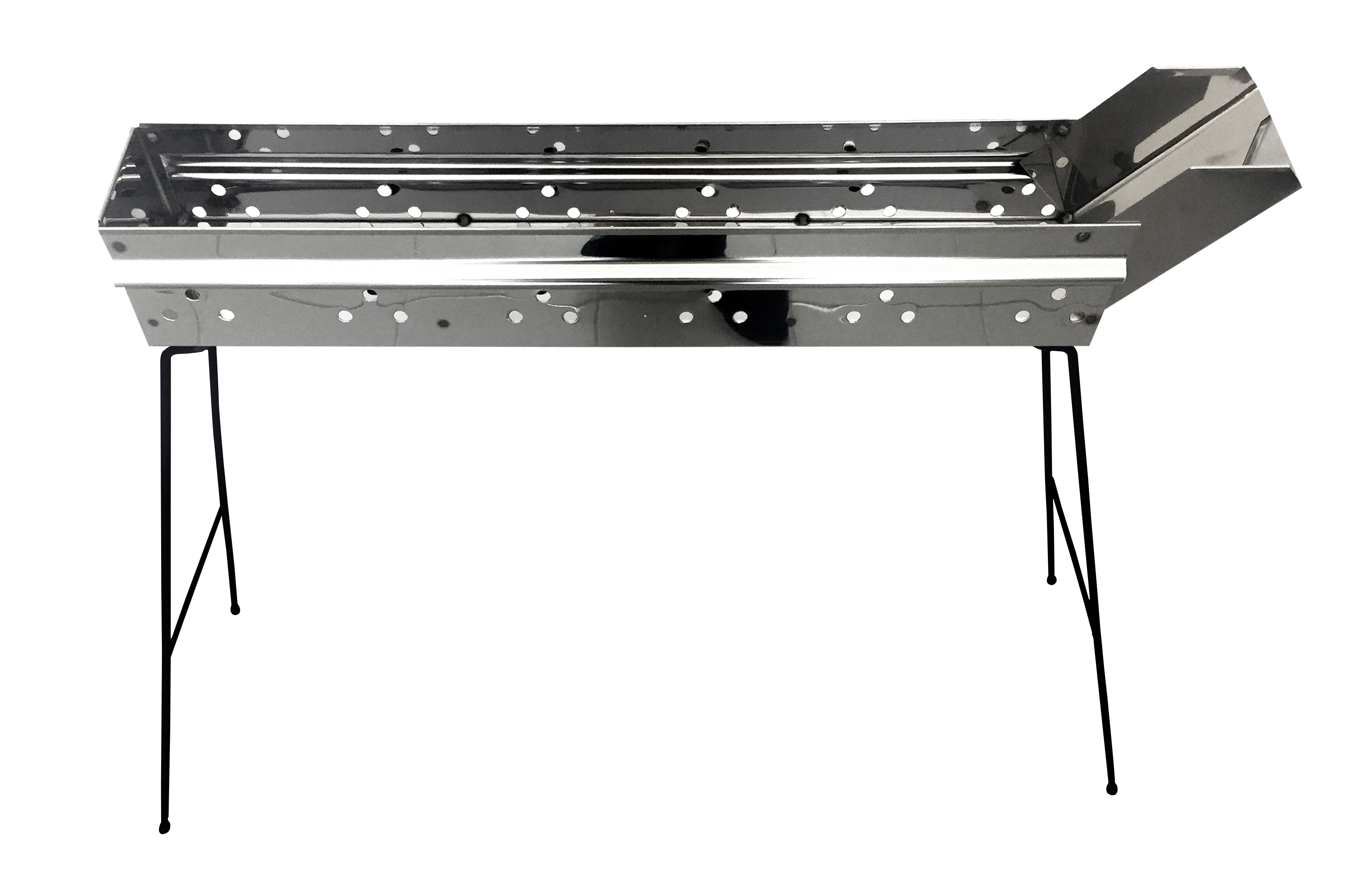 BARBECUE CHARBON C50 INOX (11X50X40) SANS GRILLE