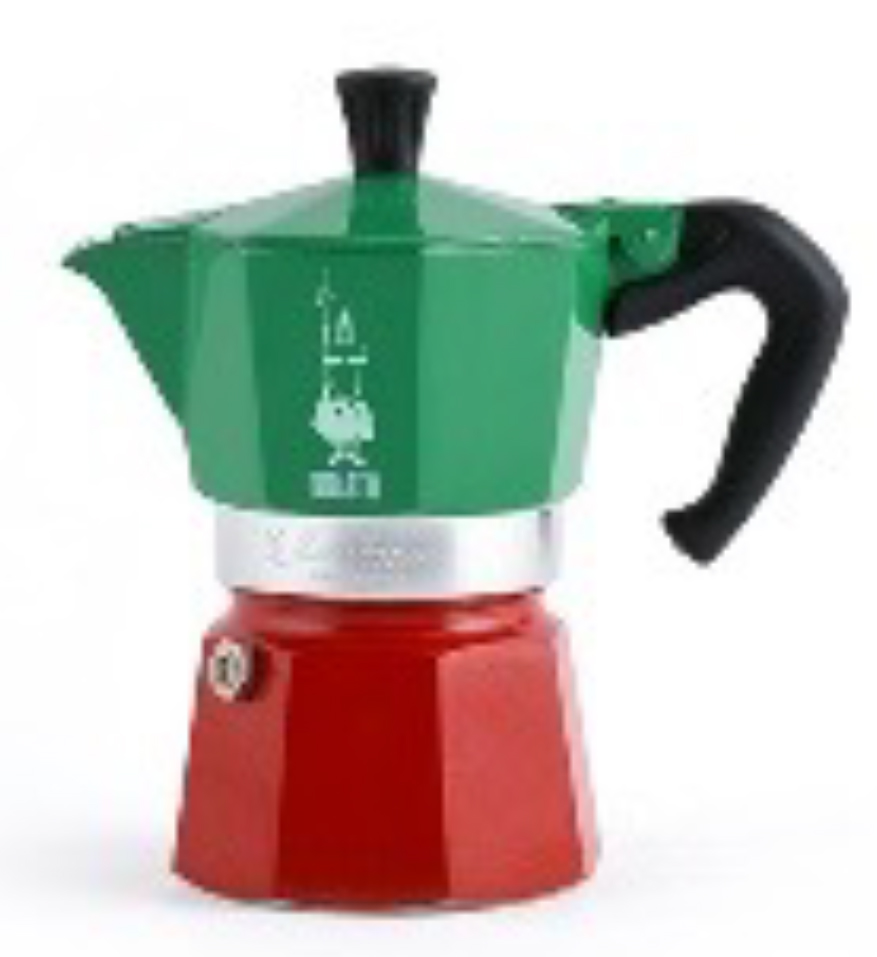 CAFETIERE 3 TASSES MOKA EXPRESS TRICOLORE