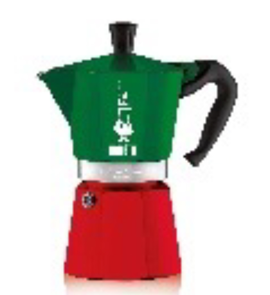 CAFETIERE 6 TASSES MOKA EXPRESS TRICOLORE