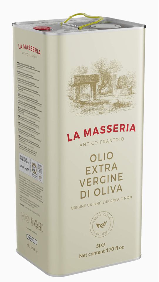 HUILE D'OLIVE EXTRA VIERGE BIDON ACIER 5L