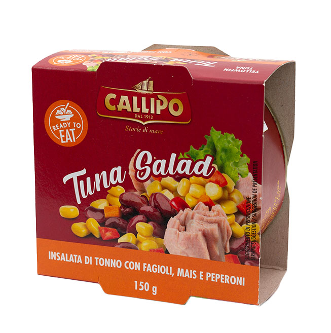 TONNO CON FAGIOLI ROSSI MAIS PEPERONI CAROTE 150GR