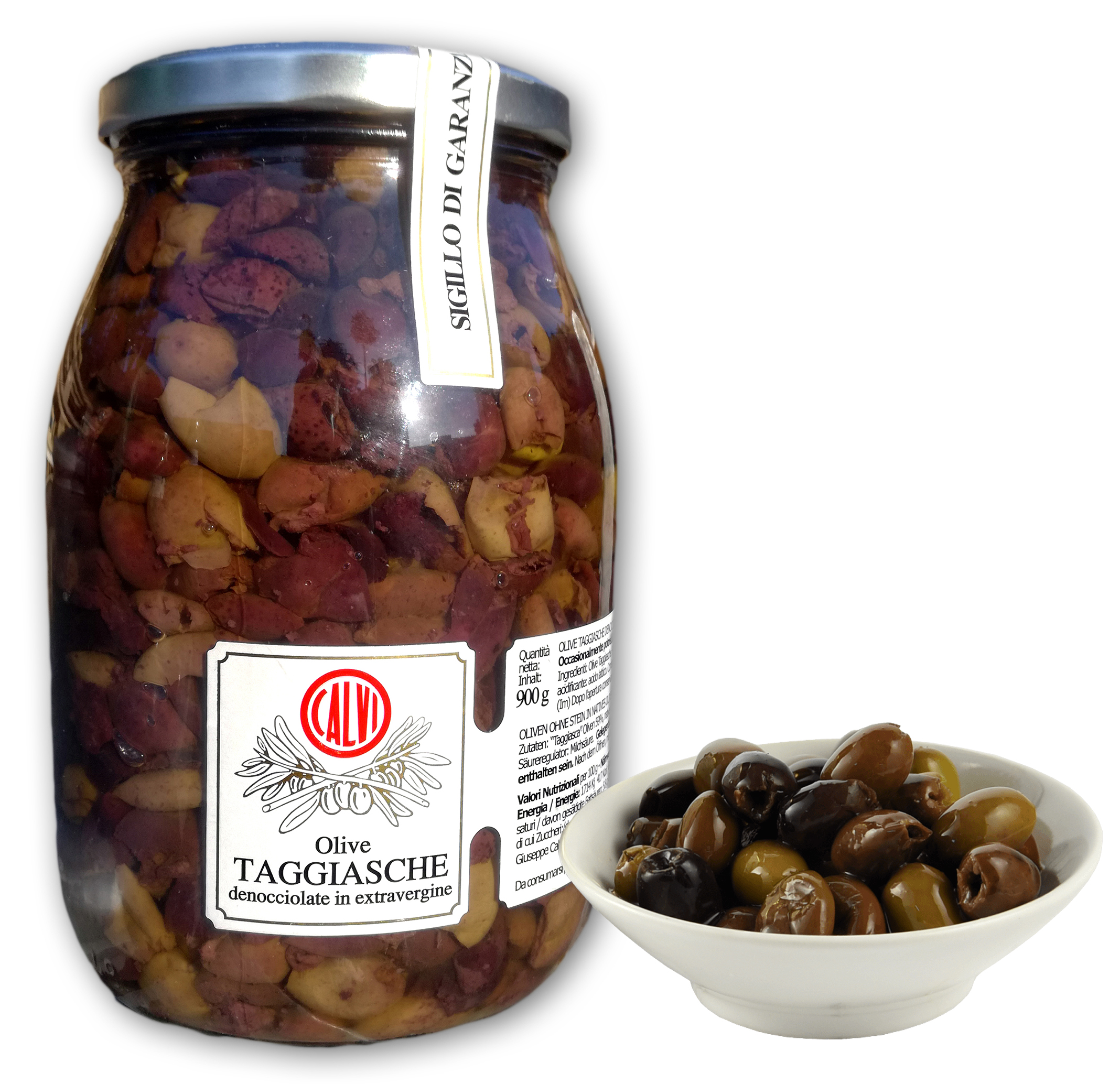 OLIVE TAGGIASCHE SOUS HUILE EV 900G SANS NOYAU