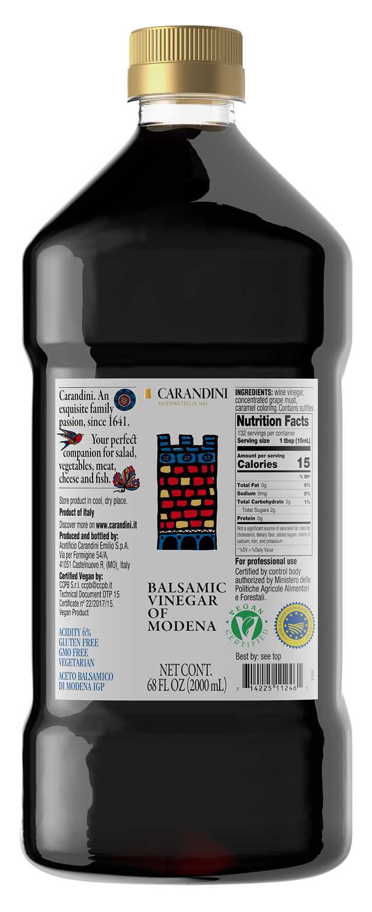 VINAIGRE BALSAMIQUE 2L IGP MODENA