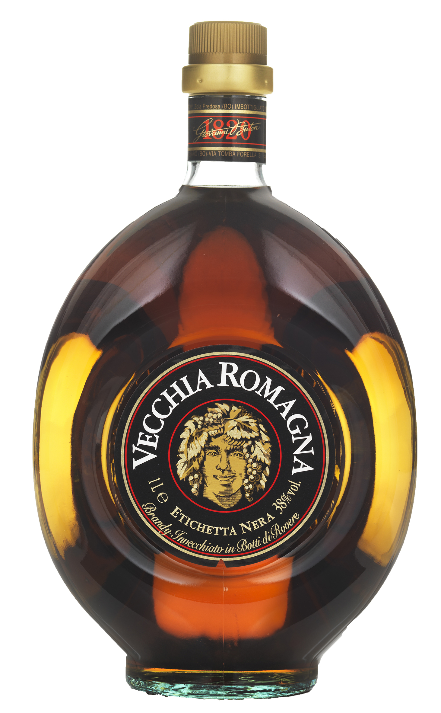VECCHIA ROMAGNA BRANDY 3Y 38° 1L ETI NOIRE (NORM)