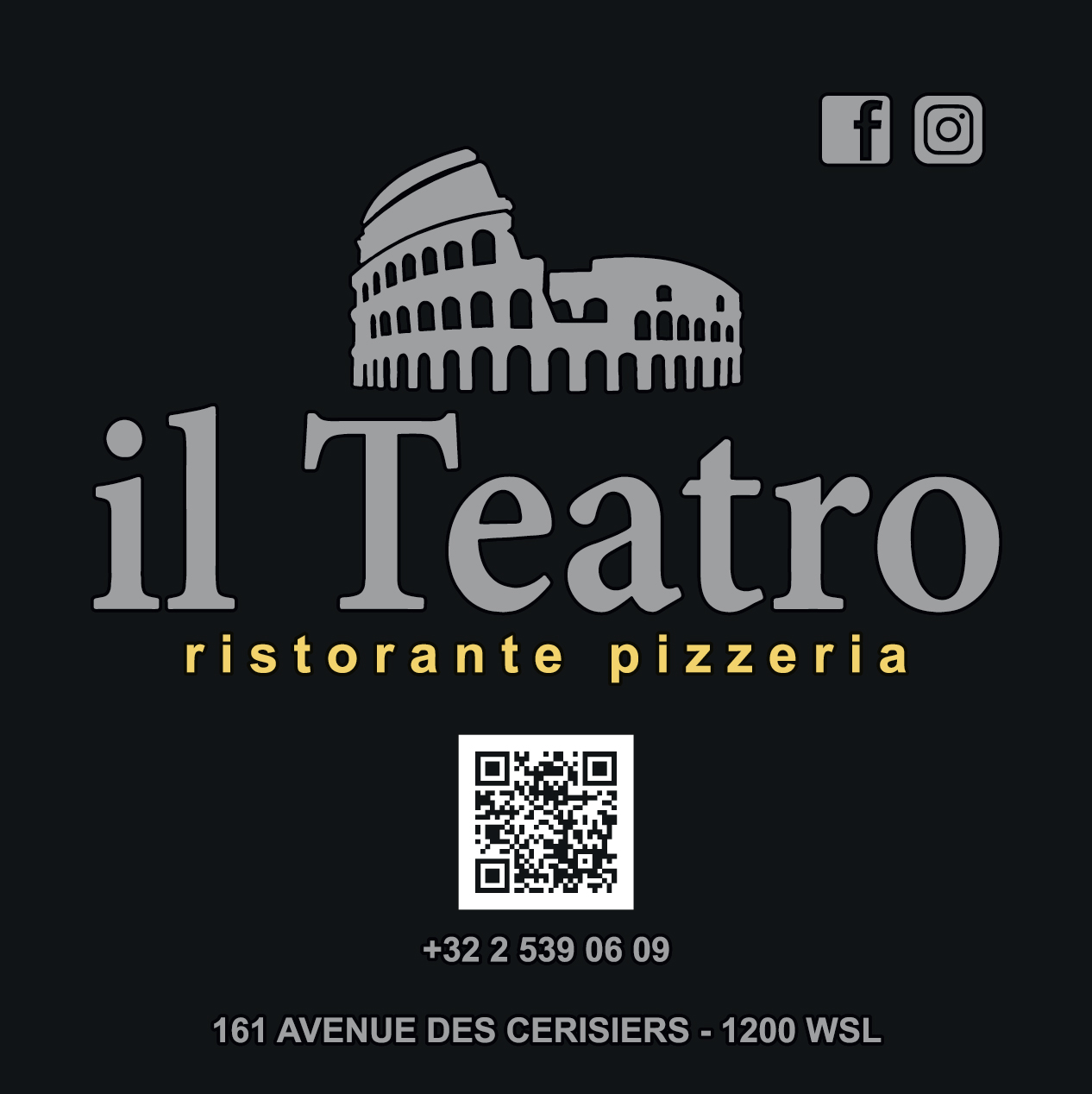 CARTON PIZZA IL TEATRO 33X33X4 FRANCIA-3COULEURS