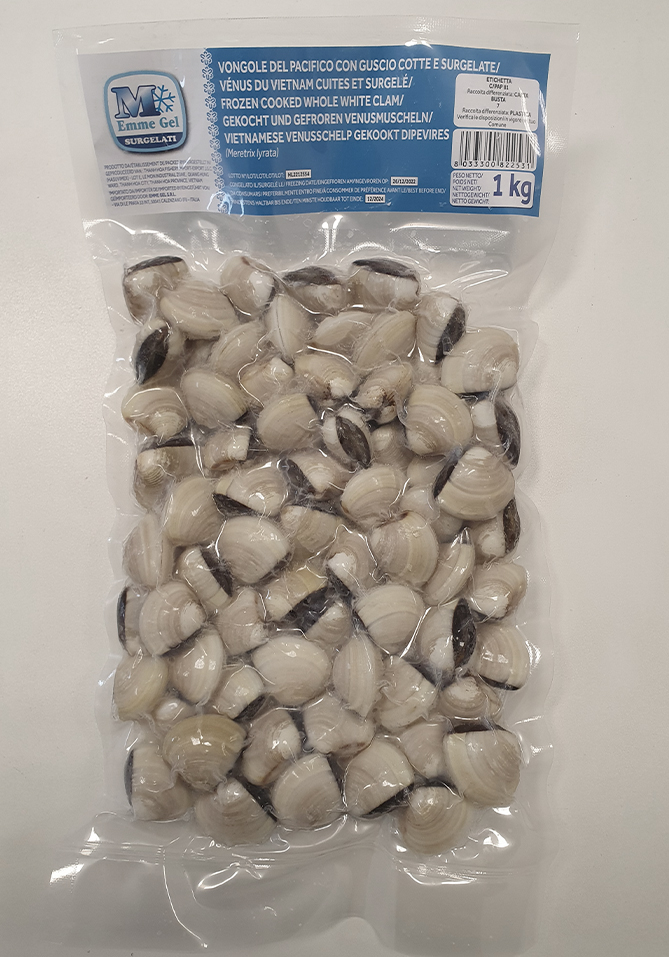 VONGOLE DEL PACIFICO CON GUSCIO COTTE 1KG