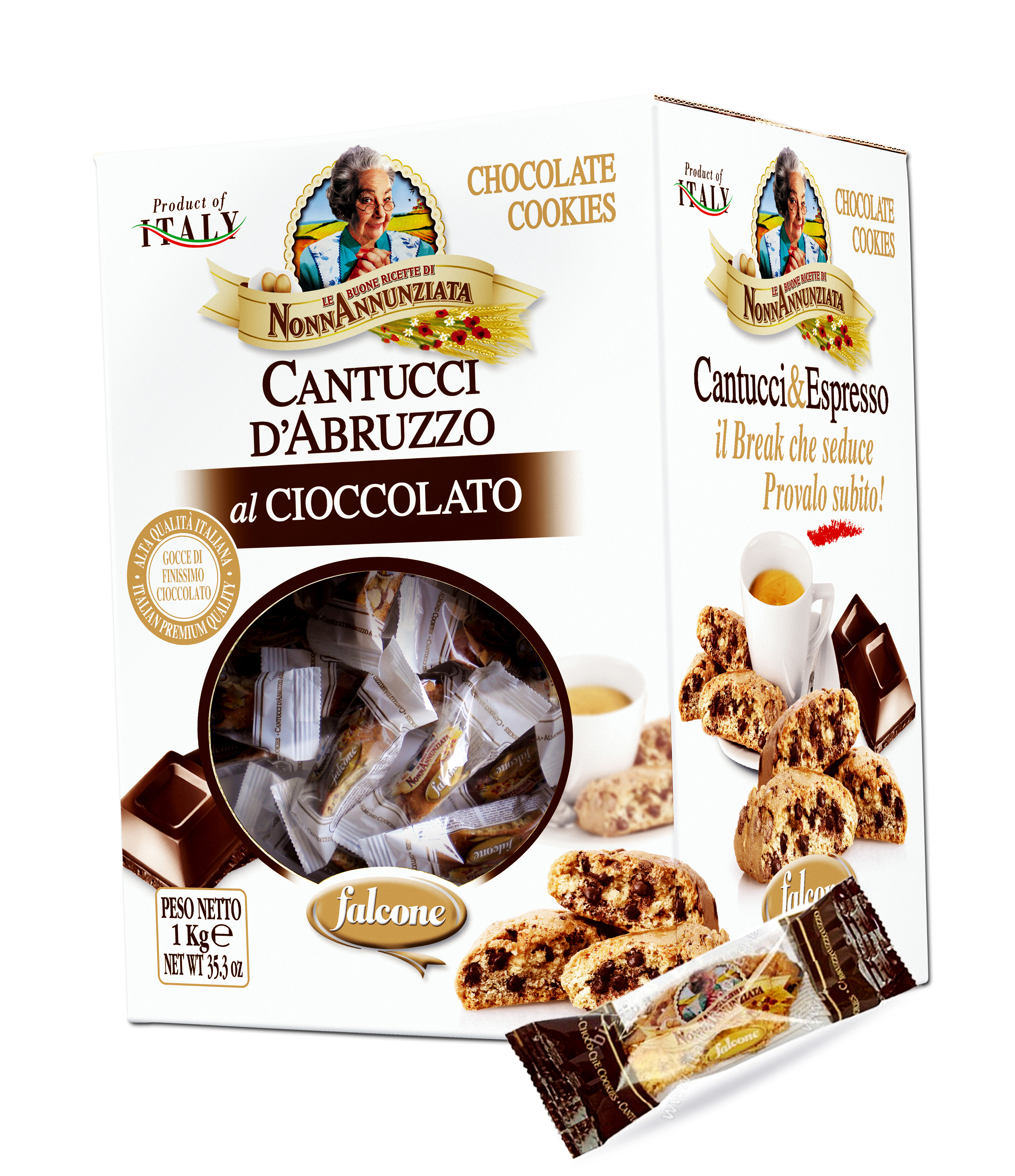CANTUCCINI CHOCOLAT 1KG BOITE (125 PC)