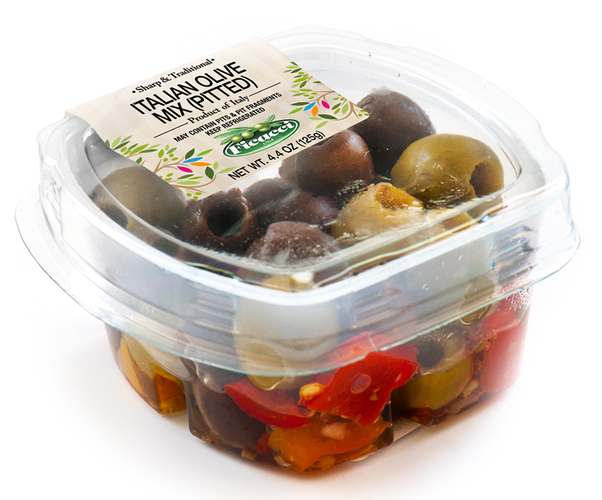 OLIVES ITALIENNES DÉNOYAUTÉES MIX 125G