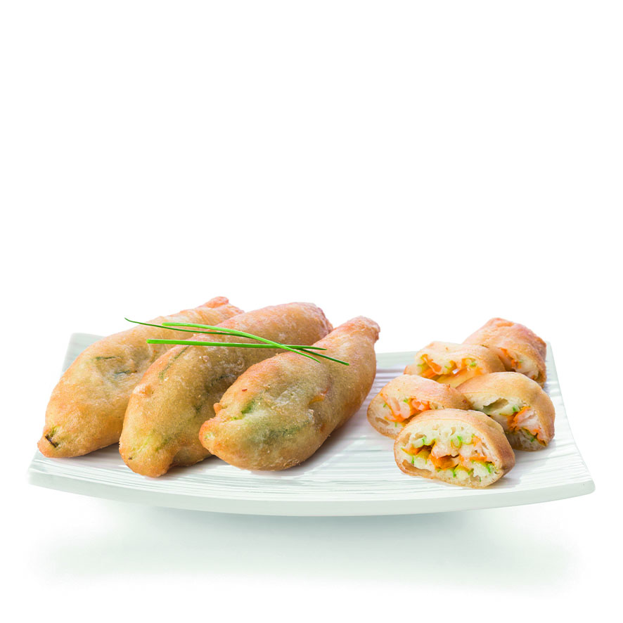 FLEURS COURGETTES PANEES2.5KG(+/-50PC)MOZZA ANCHOI