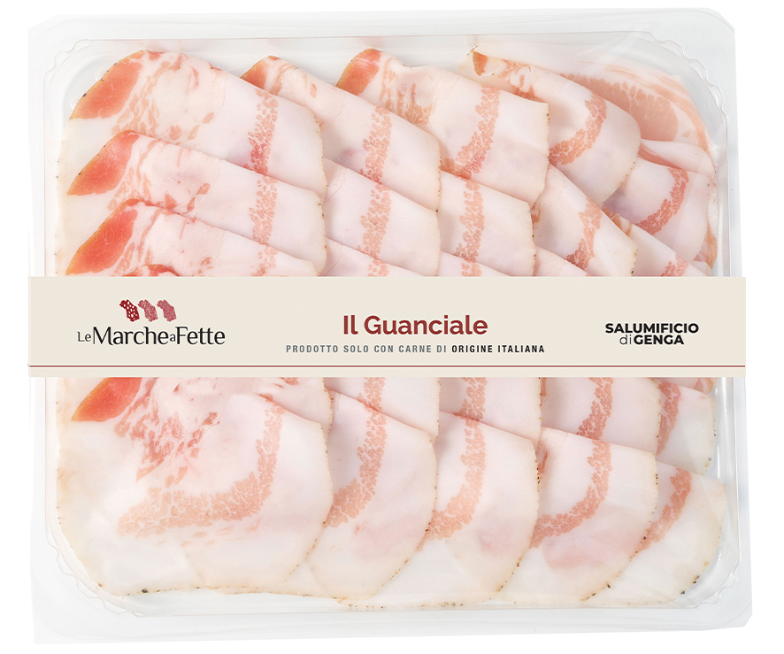JOUE DE PORC (GUANCIALE) PRETRANCHE 100G