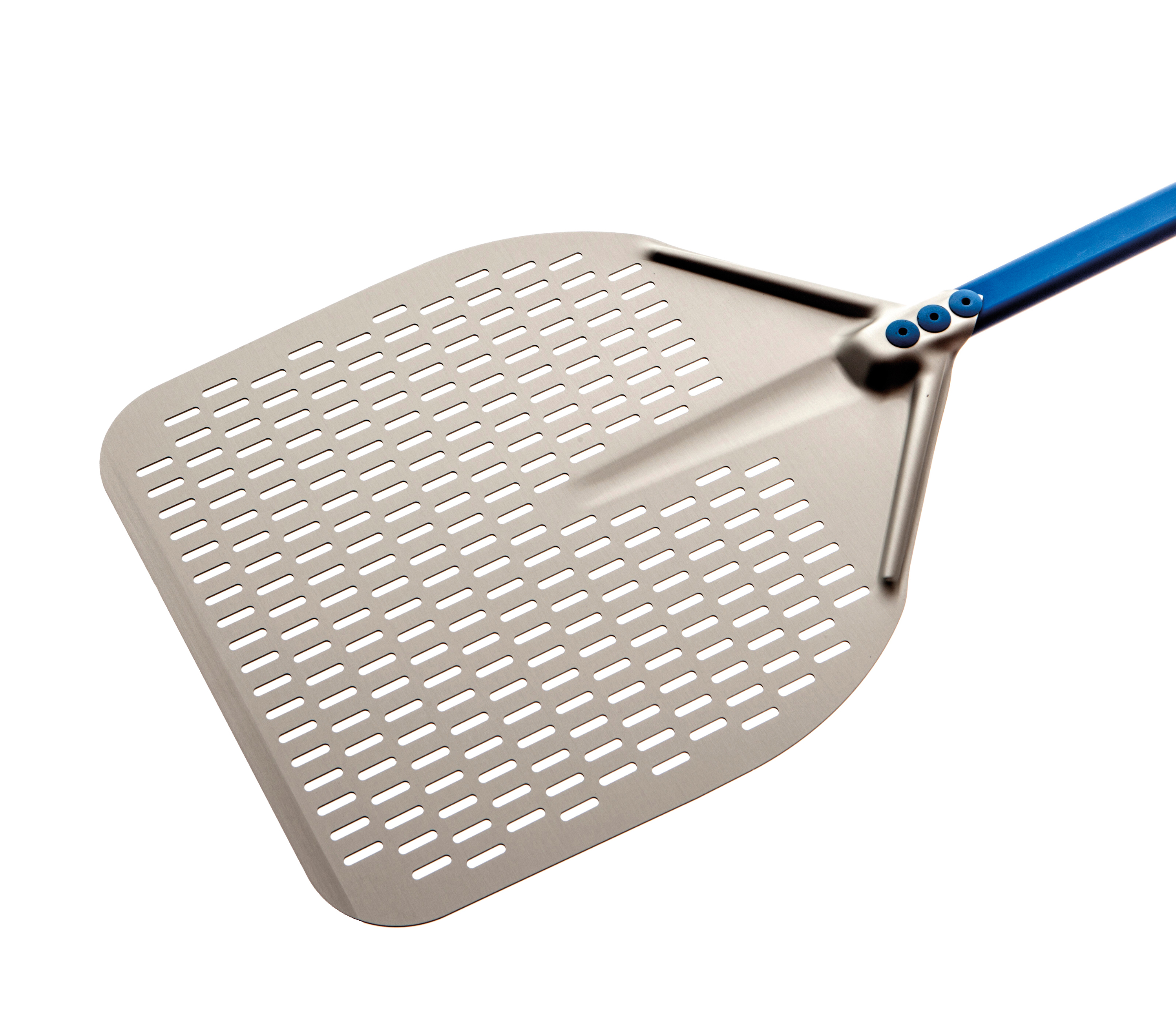 PELLE PIZZA ALU RECTANGLE PERFOREE 41X41-AZZURA