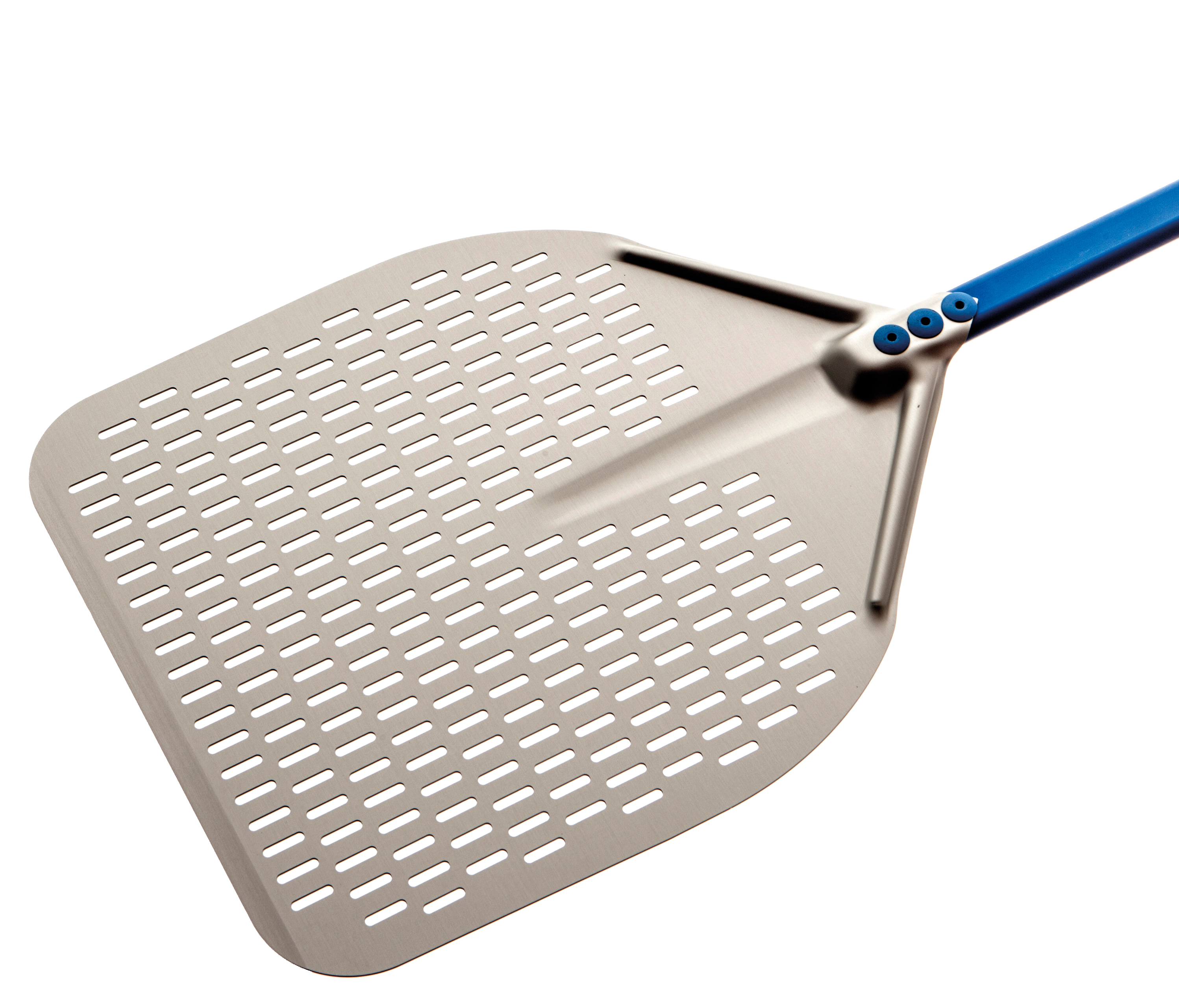 PELLE PIZZA ALU RECTANGLE PERFOREE 45X45-AZZURA
