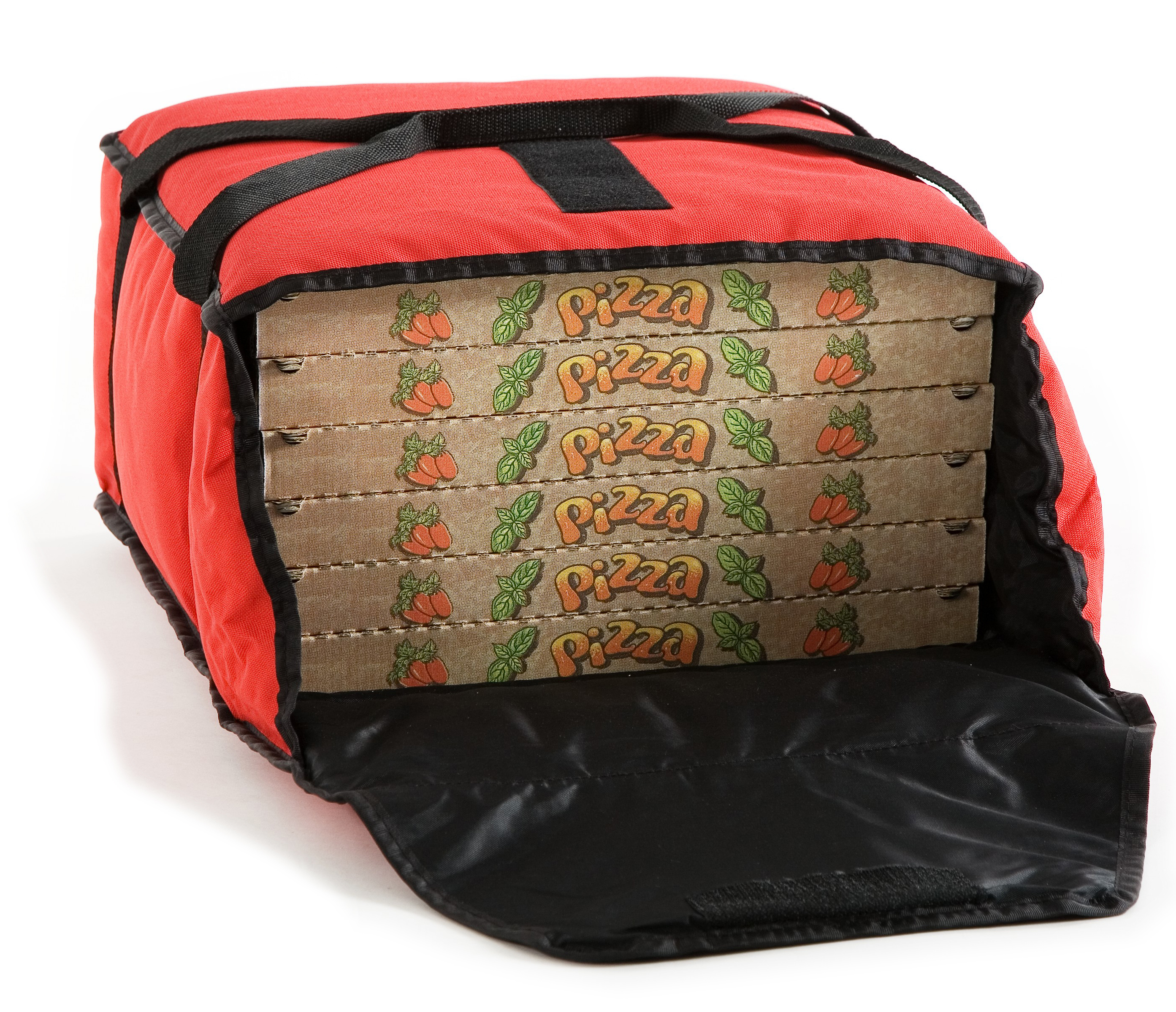 SAC PIZZA H17 CARTONS DIA33 ROUGE SANS TROUS