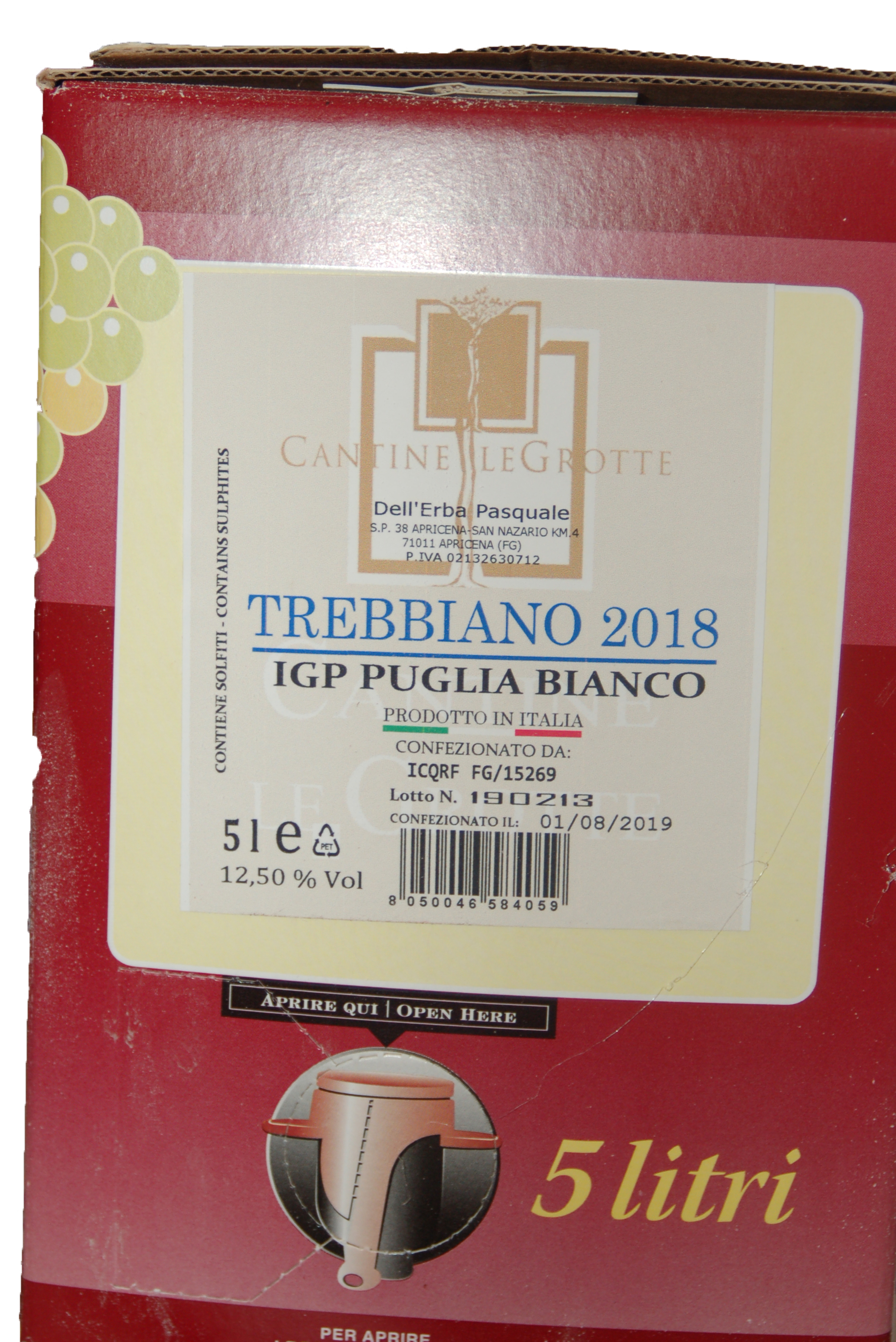 TREBBIANO 5L IGP BIB PUGLIA