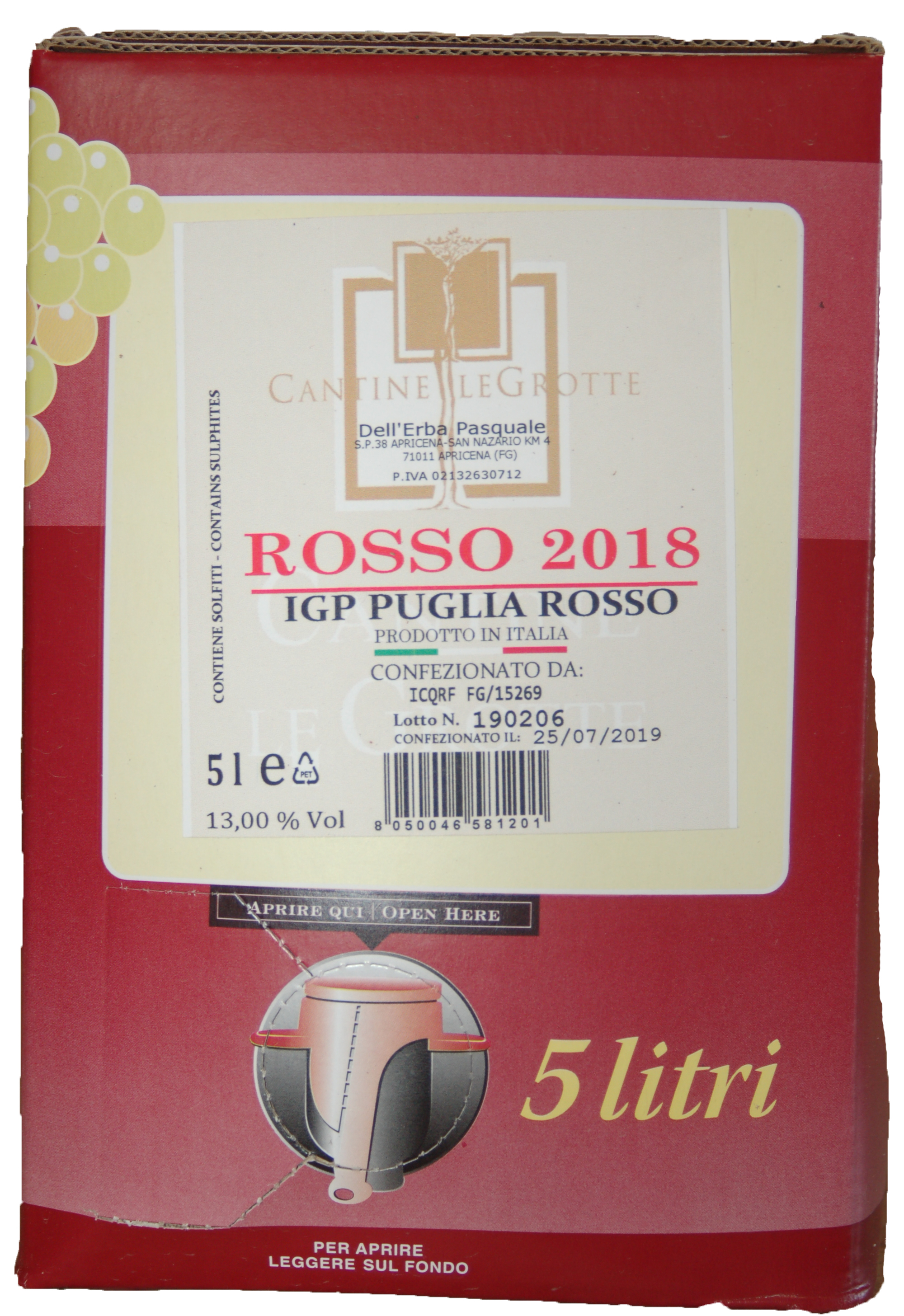 ROSSO 5L IGP PUGLIA