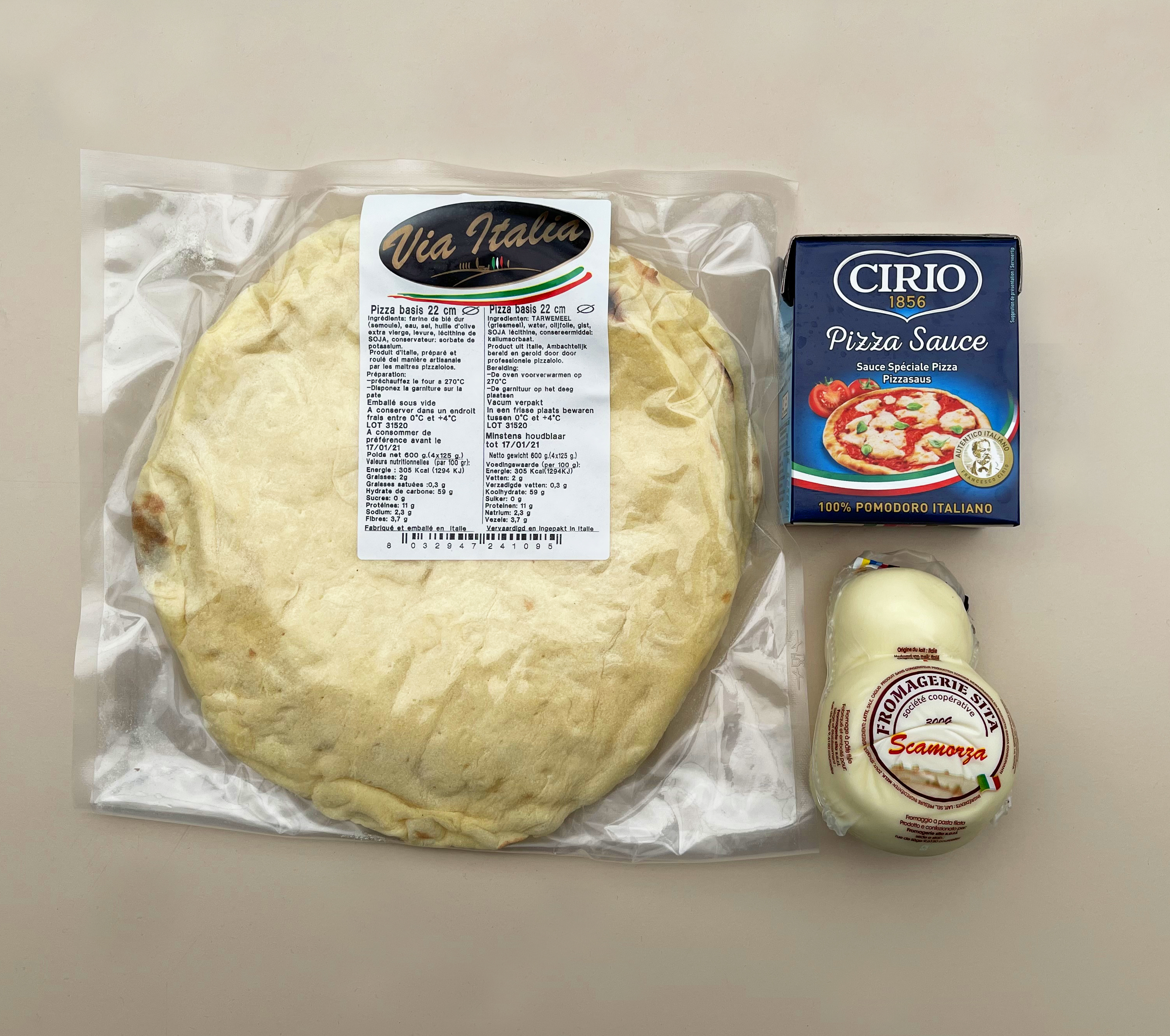 KIT MINI PIZZA POUR 4 PERSONNES