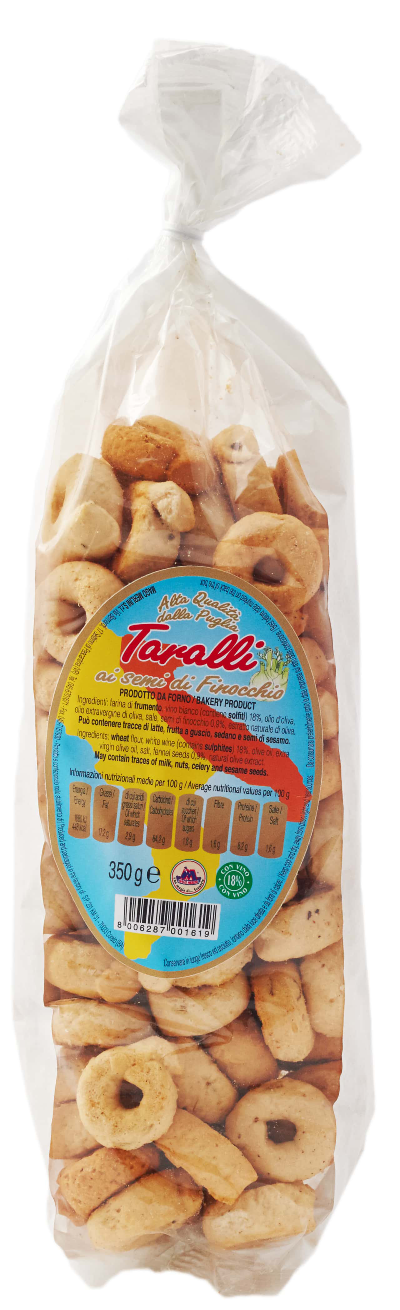 TARALLI FENOUIL (FINOCCHIO) 260G