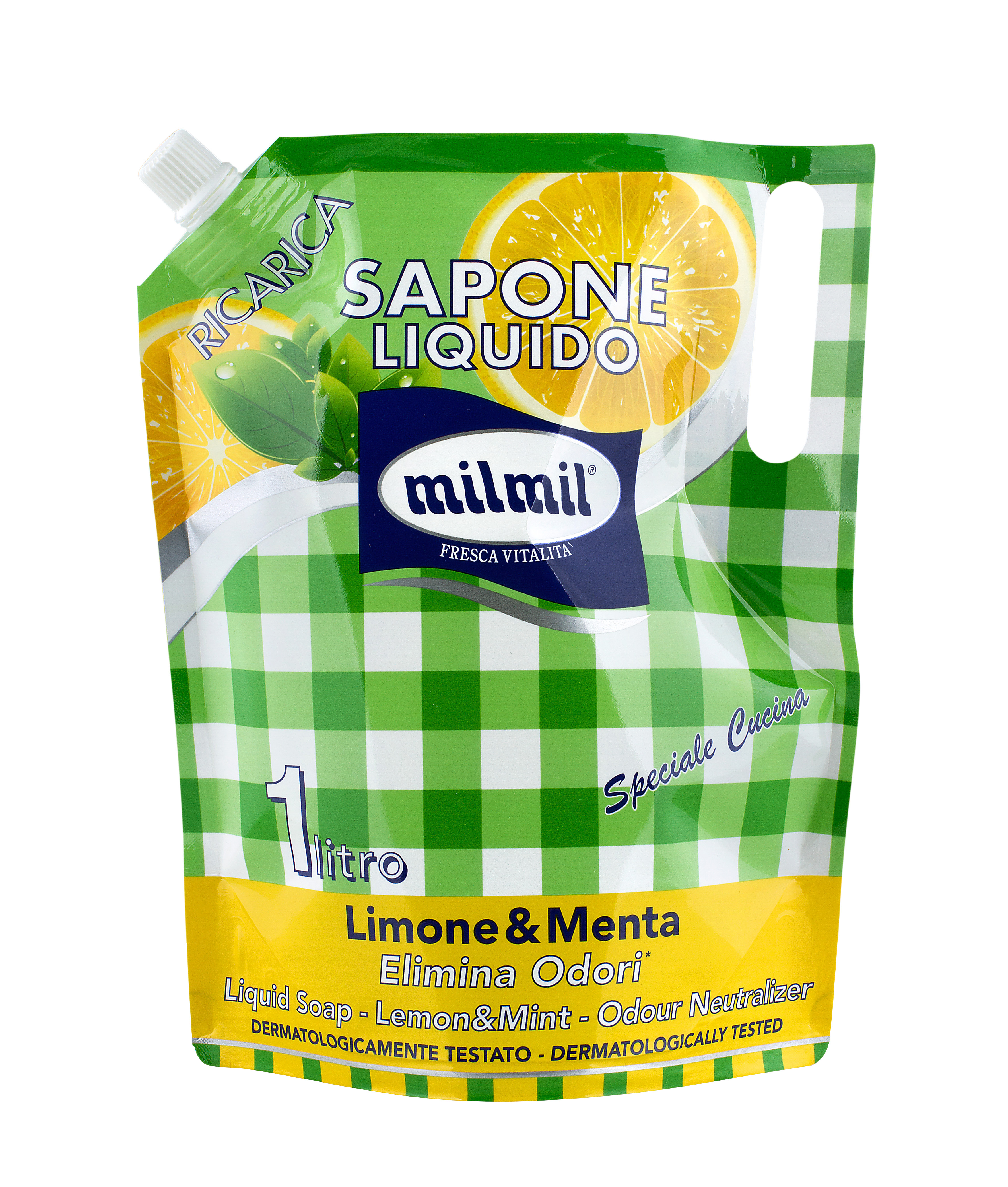 RECHARGE SAVON LIQUIDE 1L CITRON MENTHE***