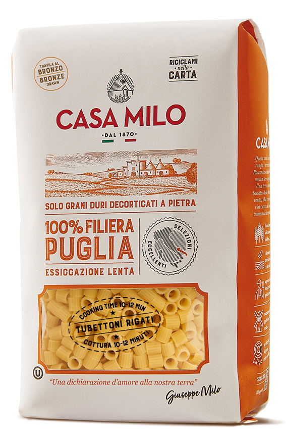 TUBETTONI RIGATI BRONZO 100% PUGLIA 500G