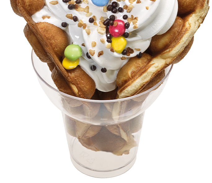 VERRE POUR BUBBLE WAFFEL GRAND 260ML - 50PC
