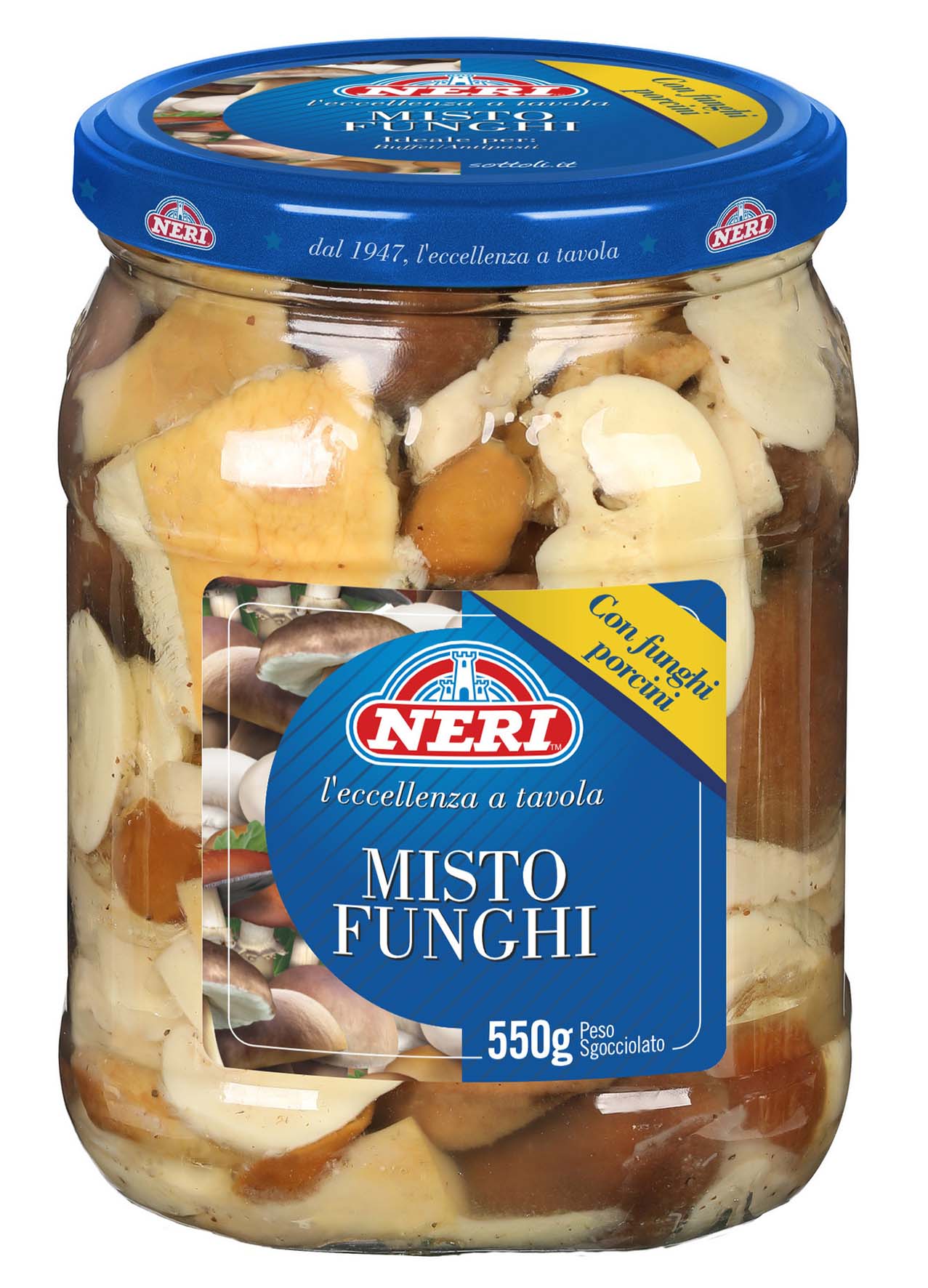 MIX CHAMPIGNONS AVEC CEPES 825ML (750G/550G)