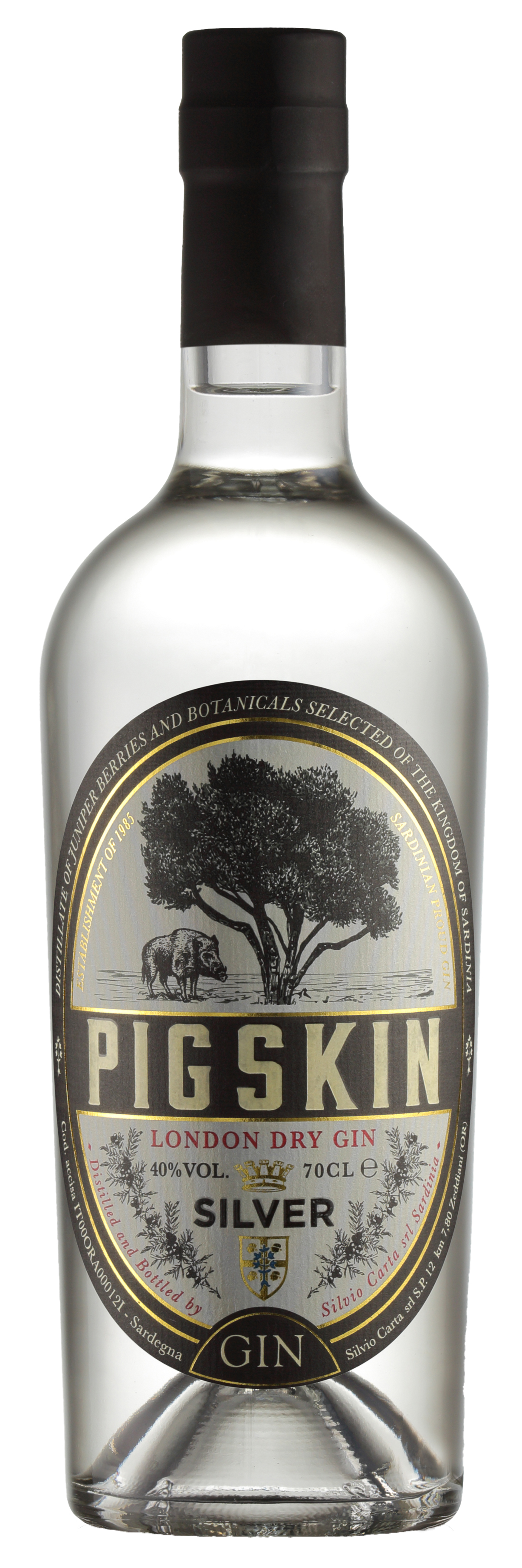 GIN SILVER 40% - 70CL PIGSKIN SILVER***