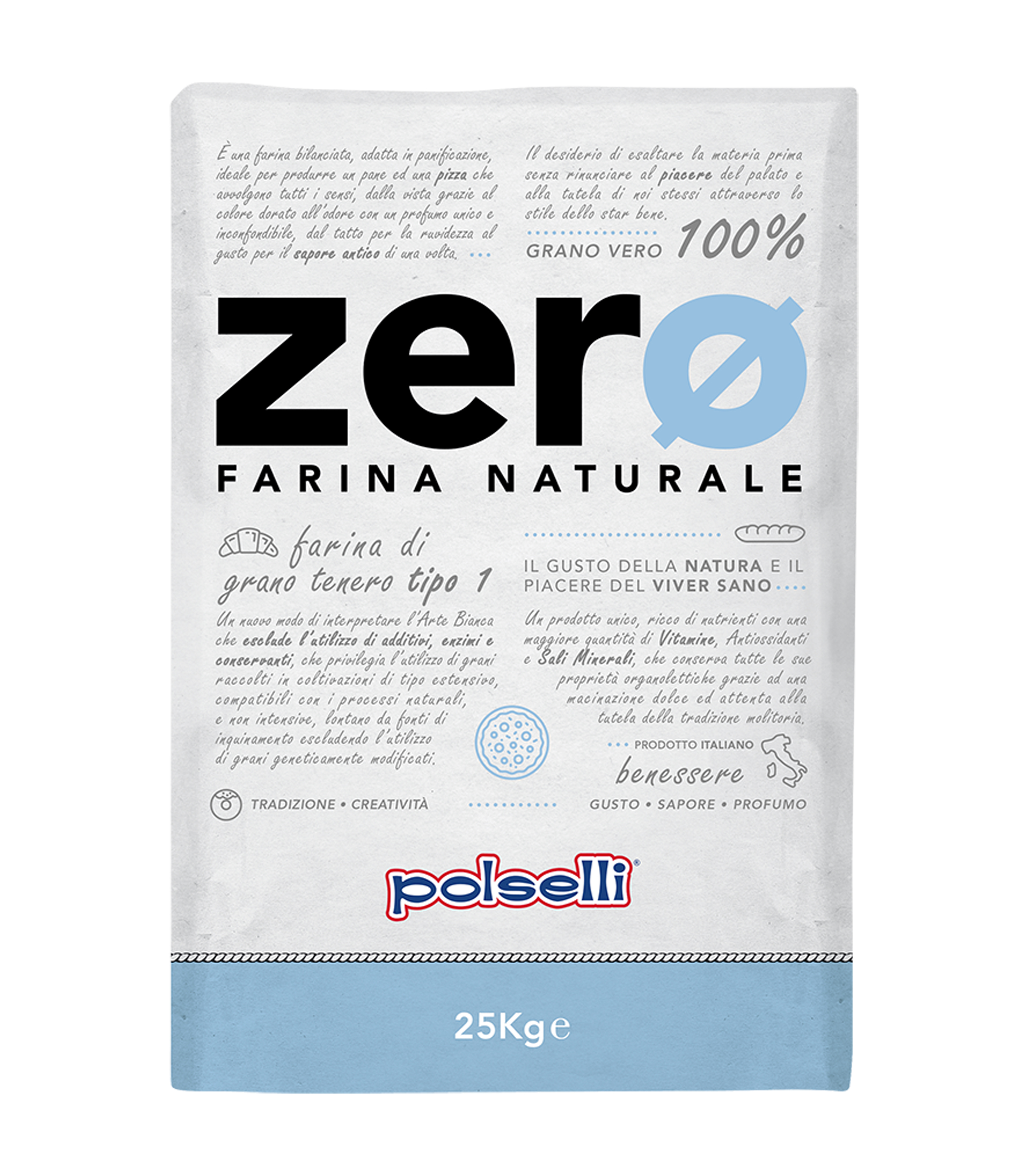FARINE ZERO TYPE 1 BLEU 25KG DI GRANO TENERO