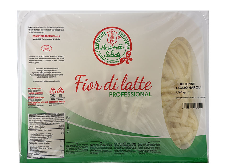 MOZZA FIOR DI LATTE TAGLIO NAPOLI 2.5KG