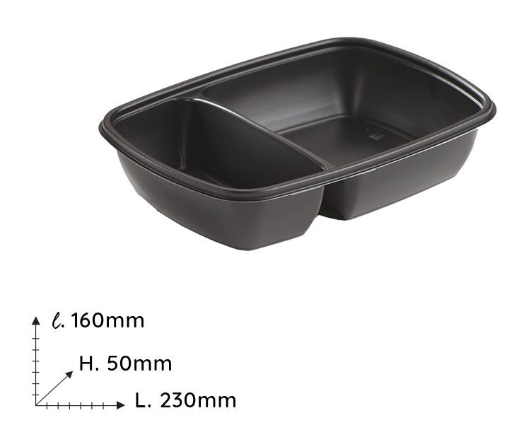 RAVIER PP NOIR 2 COMP 75PC - 900CC 230X160X50