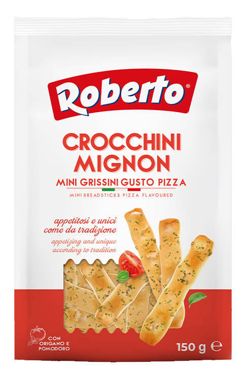 GRISSINI CROCCHINI TOMATE,ORIGAN 150G MIGNON