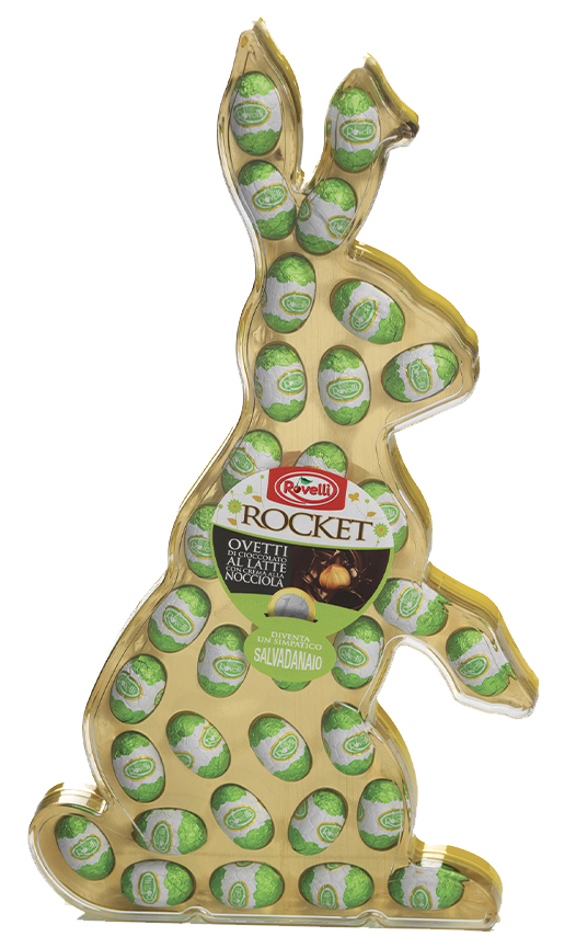 LAPIN REMPLI D'OEUFS CHOCOLAT NOISETTE 220G