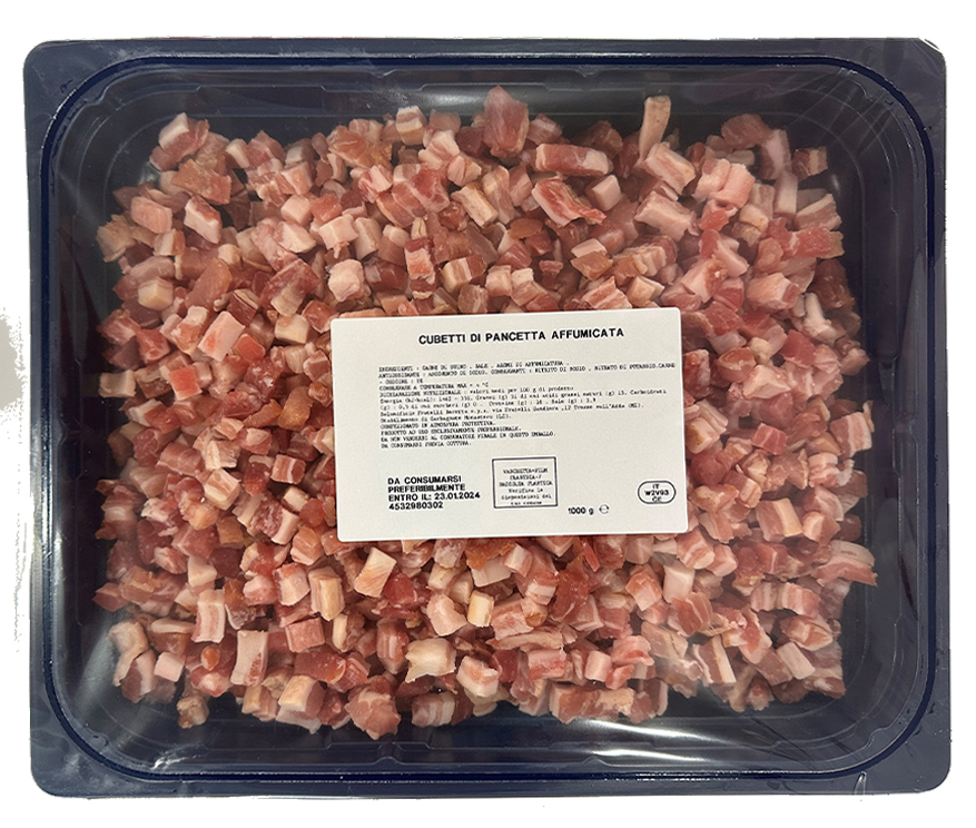 PANCETTA AFFUMICATA A CUBETTI 1KG