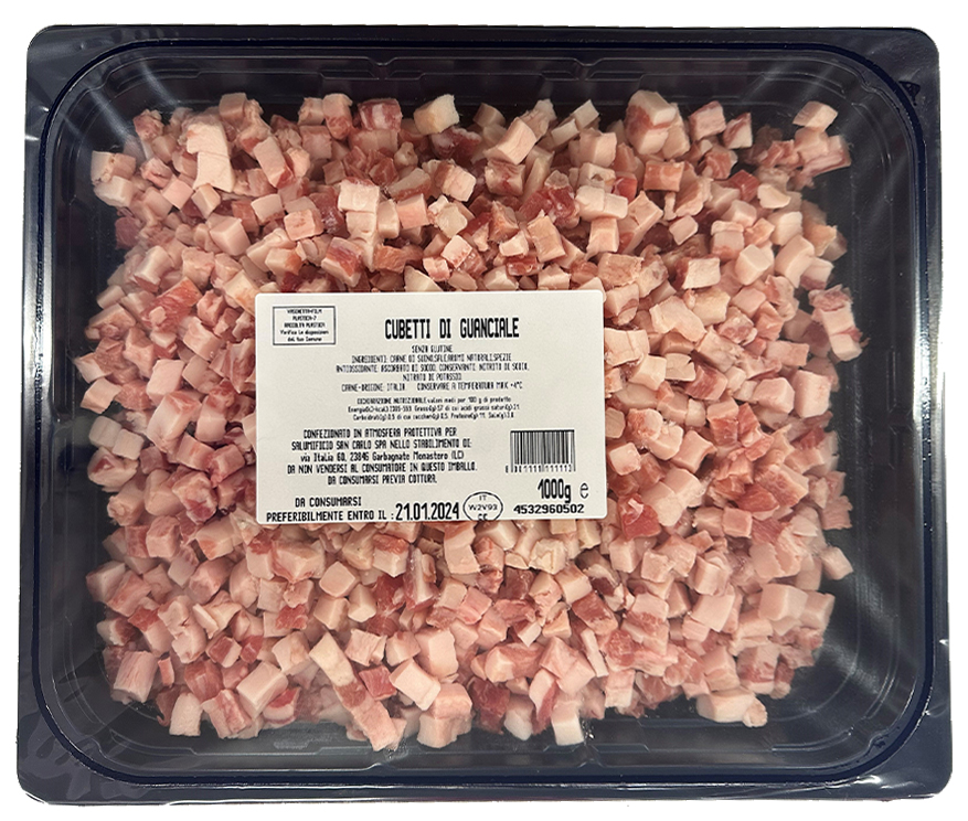 GUANCIALE A CUBETTI 1KG