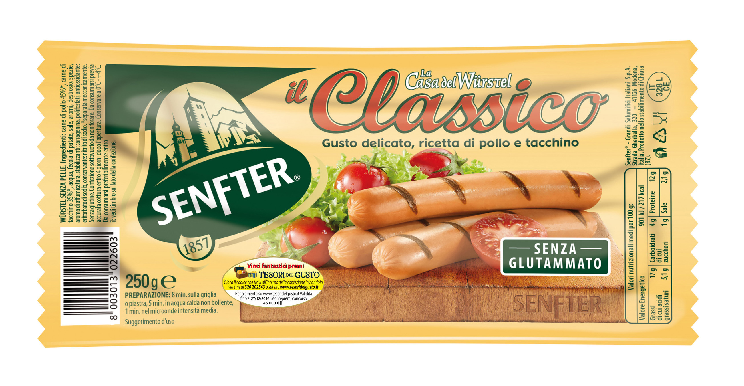 WURSTEL 250G IL CLASSICO
