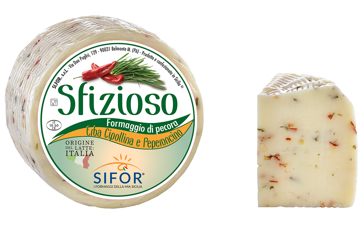 PECORINO SFIZIOSO CIBOULETTE ET POIVRONS 500G PV