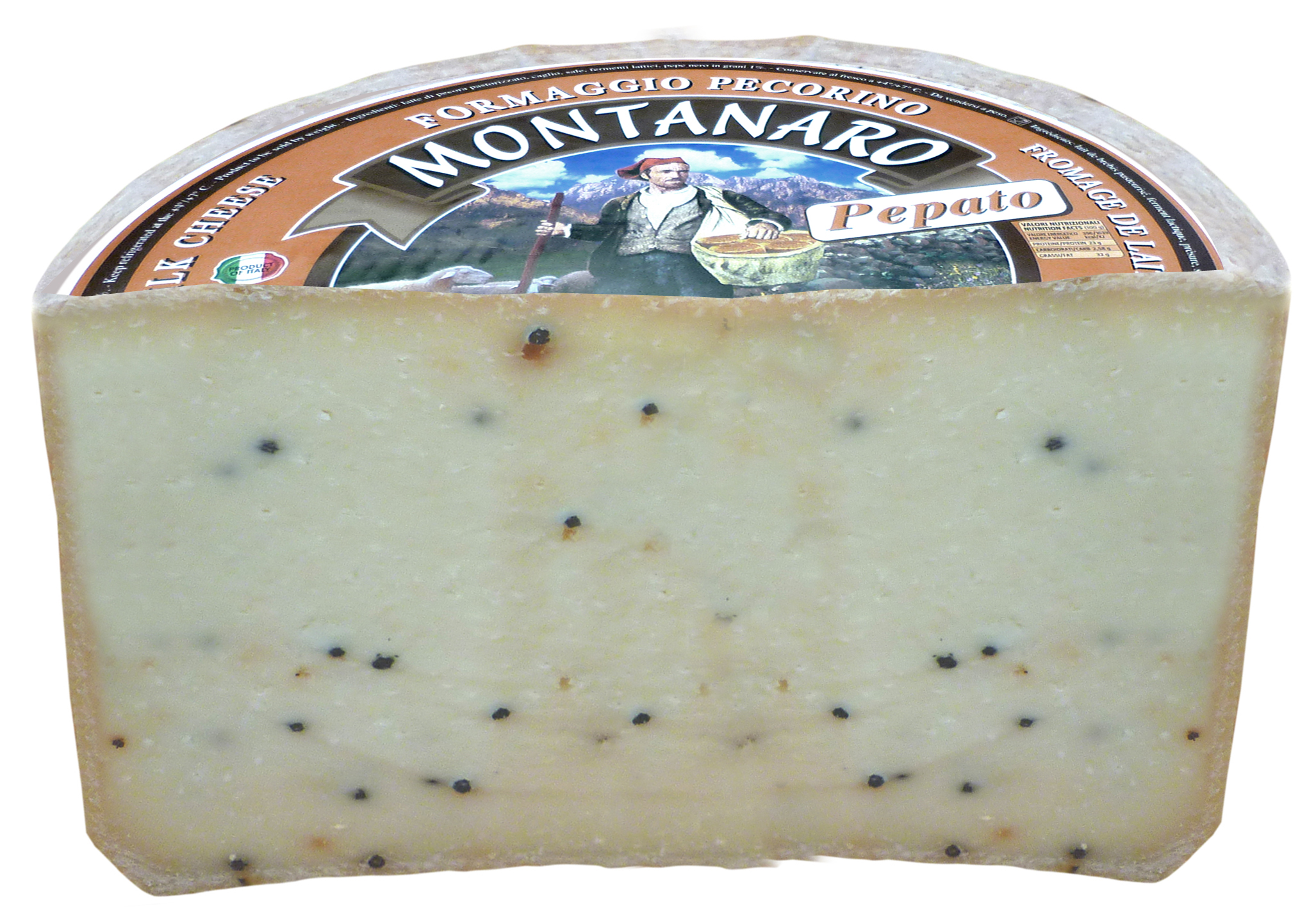 PECORINO 1/2 AFFINE POIVRE NOIR 6KG GRAIN MONTANAR