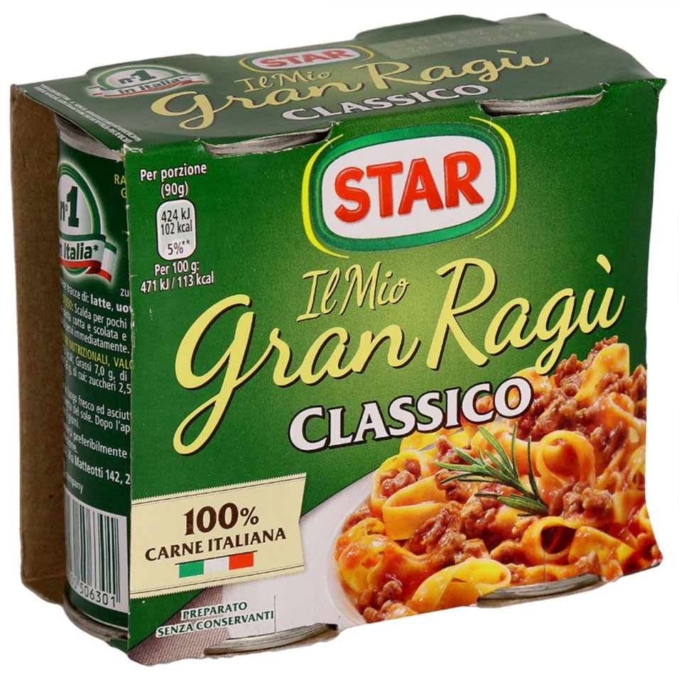 RAGU STAR 2X180G CLASSICO