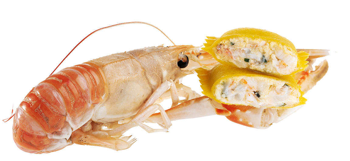 SCRIGNI RIPIENI AGLI SCAMPI 2KG (18-23G)
