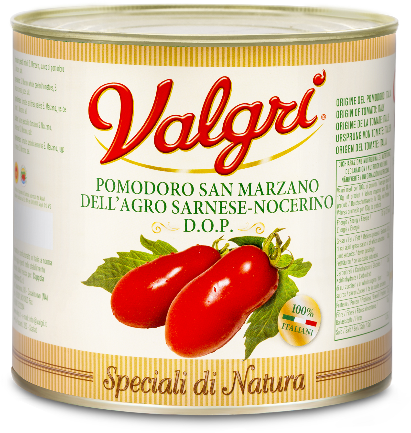 PELATI DOP 2.5KG TOMATES PELEES SAN MARZANO(PNE1.5